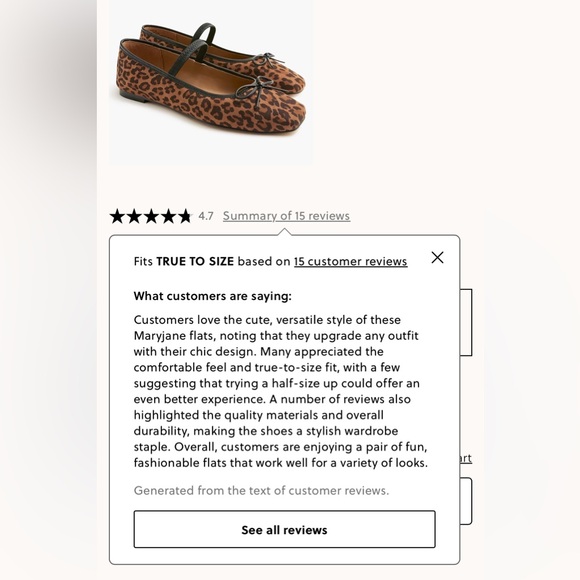 J. Crew Leopard Print Mary Jane Ballet Flats Size 9 NWT - Picture 6 of 6